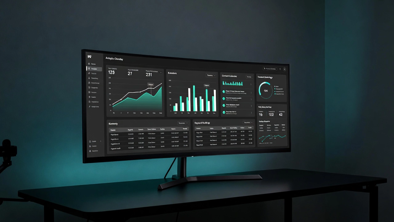 SEO strategy dashboard for WordPress vs Wix business website comparison
